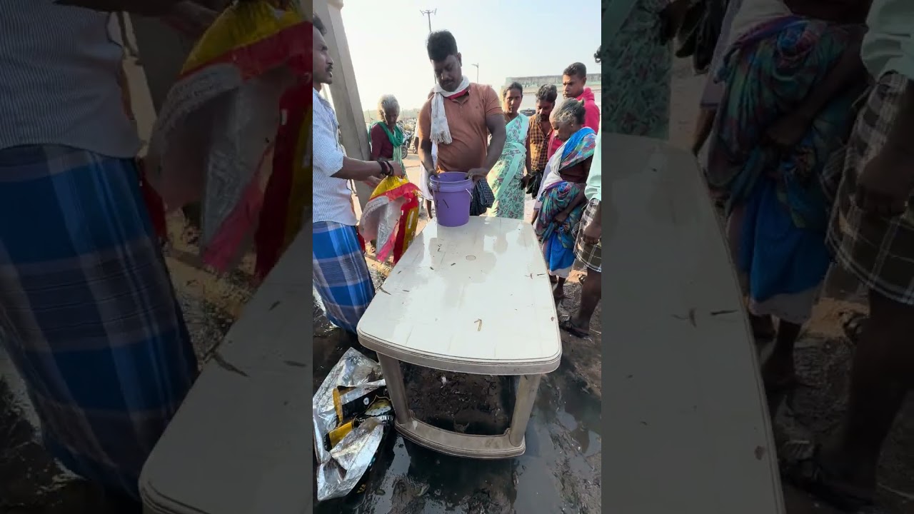 இரால் நண்டு ஏலம் முத்துக்குடா மீன் மார்க்கெட்