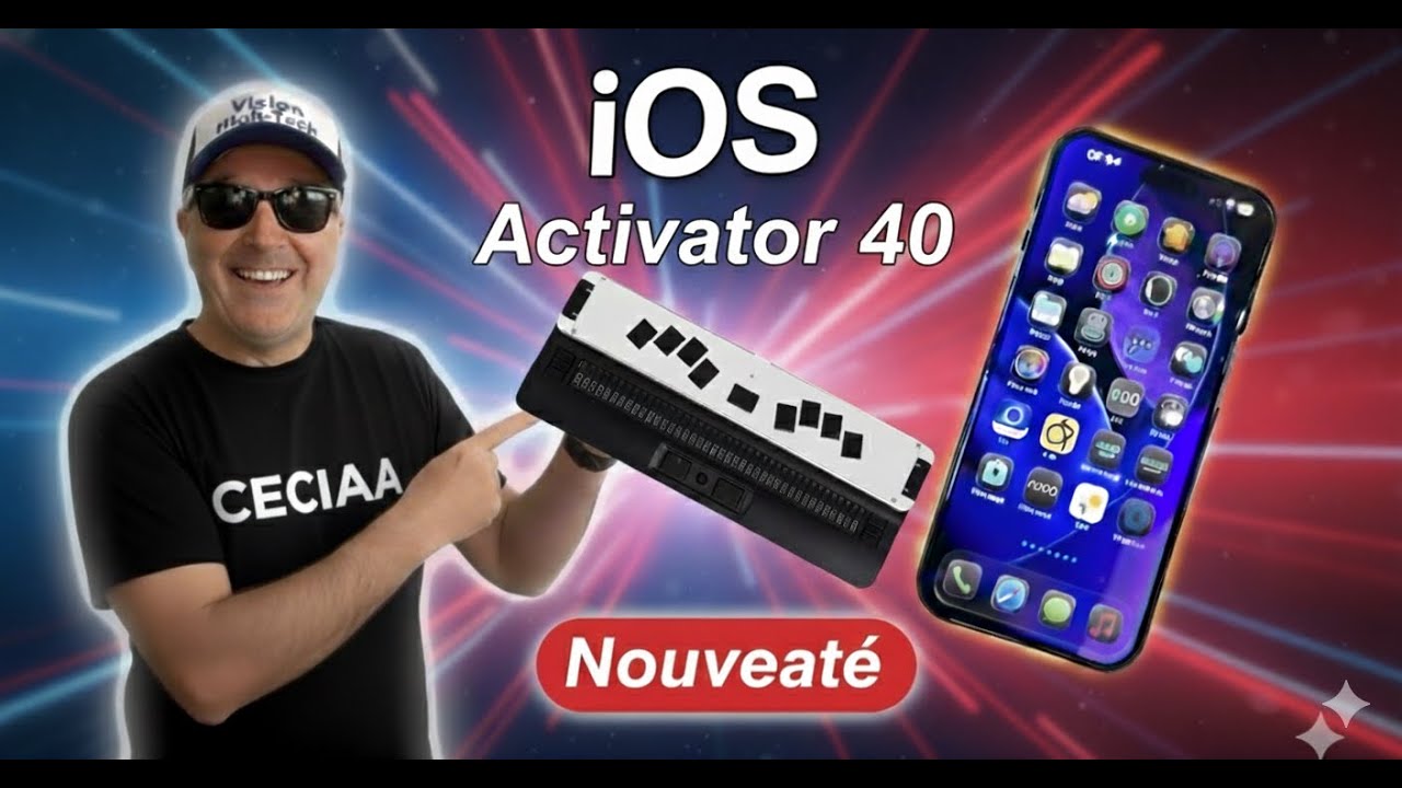 Nouveau  ! Bloc-notes et afficheur braille 40 cellules Activator 40 Hybride avec AZERTY Android, iOS