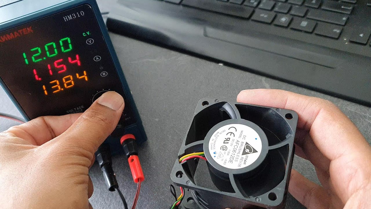 Server Fan Test , 6 Pins , 12 volt , extremely fast , Delta Electronics AFC0612DE-AF00