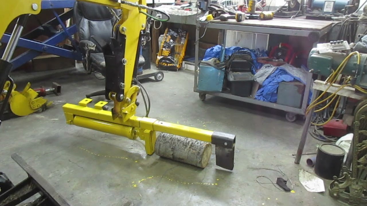 Mini Excavator wood splitter