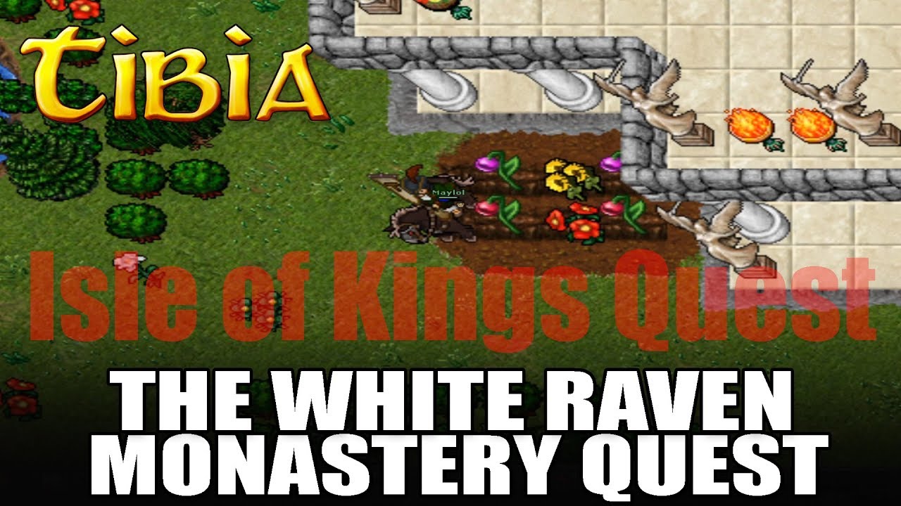 TIBIA - DOSTĘP NA ISLE OF KINGS! - The White Raven Monastery Quest