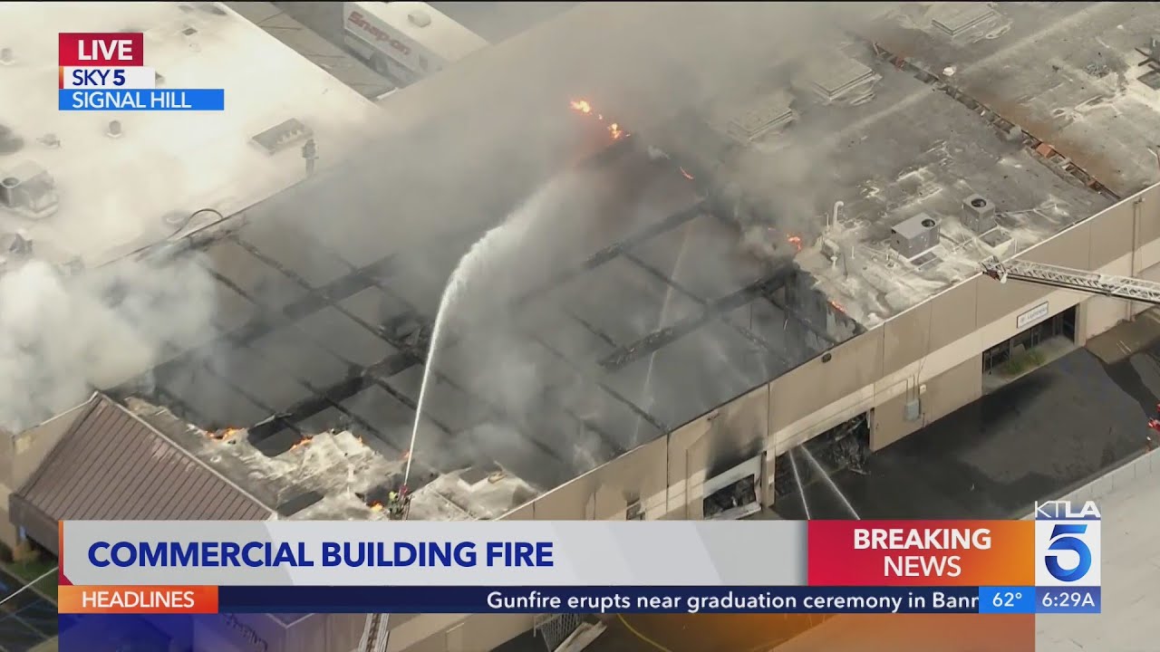 Commercial building torched by Signal Hill blaze