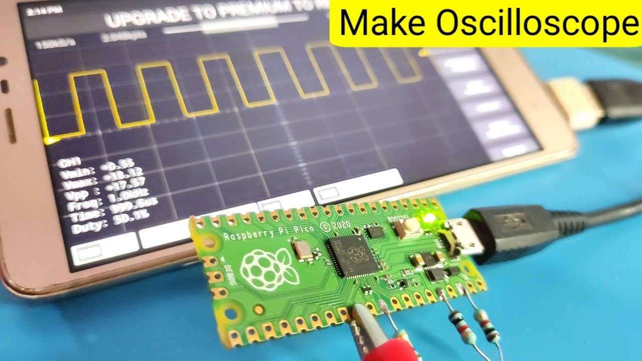 Turn your Old Mobile Phone into an Oscilloscope With Raspberry pi pico
