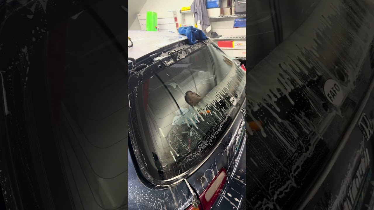 1995 honda civic EG hatchback rear window tint installation using 5% nano ceramic film!