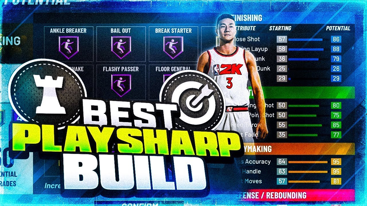 THE BEST PLAYSHARP BUILD IN NBA 2K20 - MOST OVERPOWERED POINT GUARD BUILD IN NBA 2K20