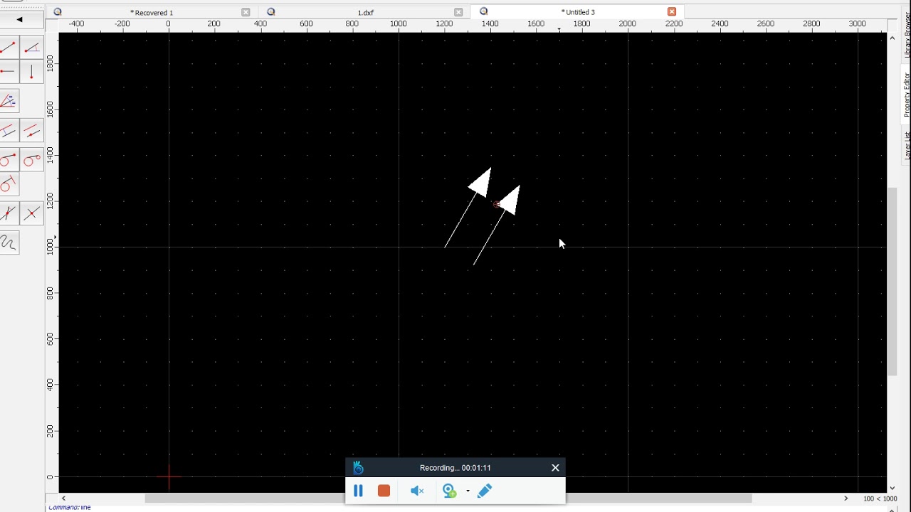 QCAD Latihan membuat simbol LED