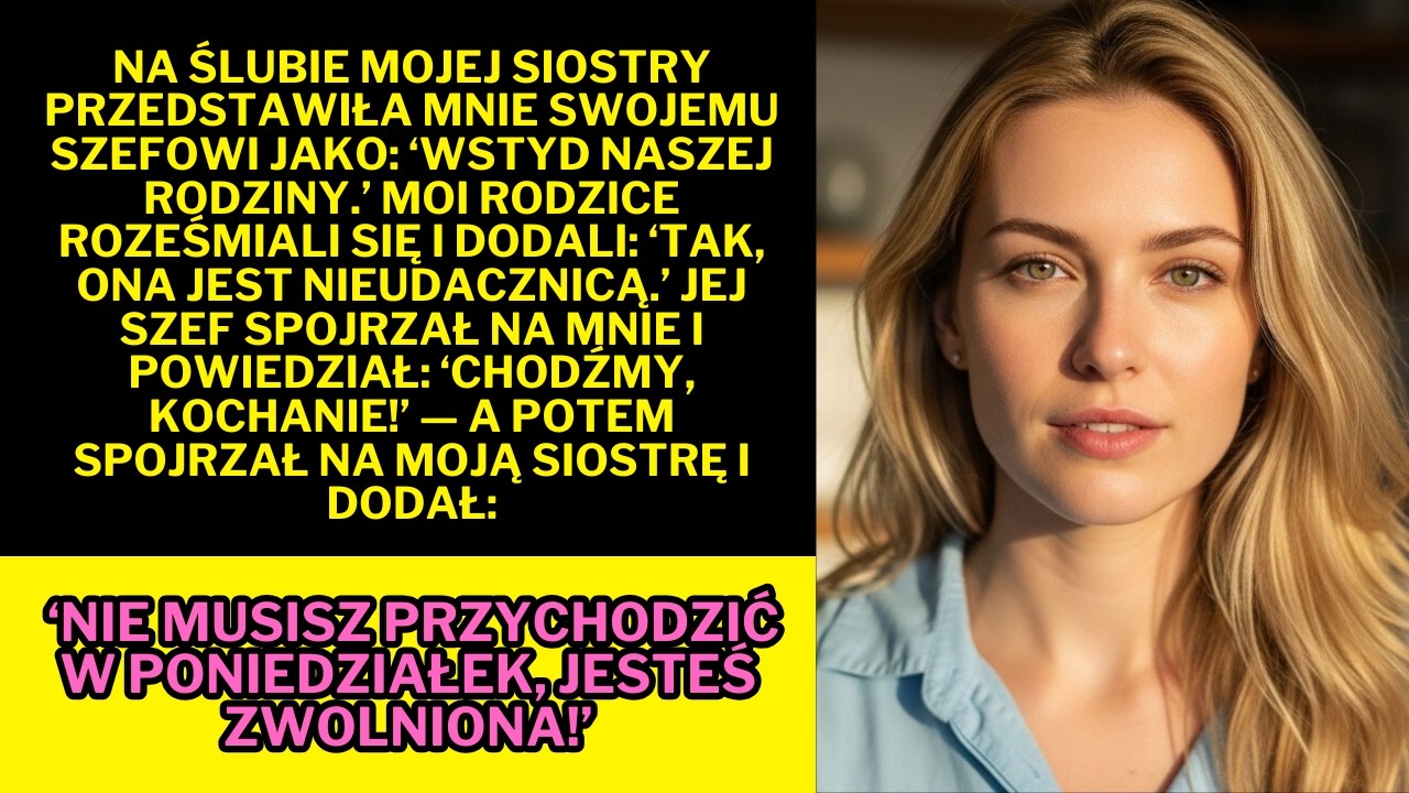 Na ślubie mojej siostry nazwała mnie ‘wstydem rodziny’ — ale kilka minut później…