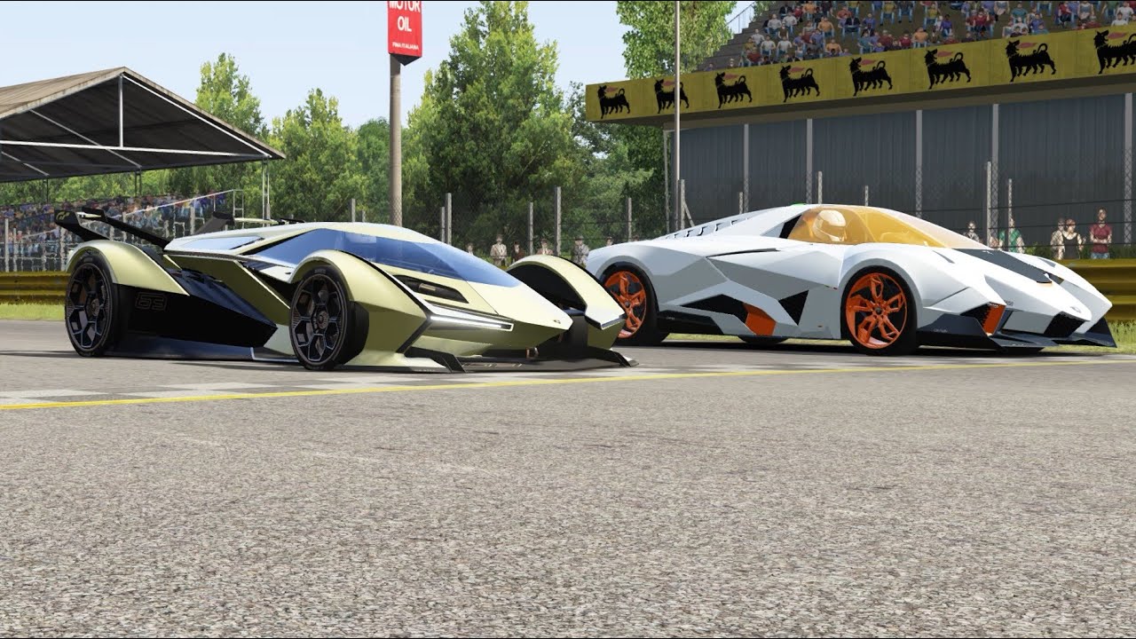 Lamborghini V12 Vision GT vs Lamborghini Egoista at Monza Full Course