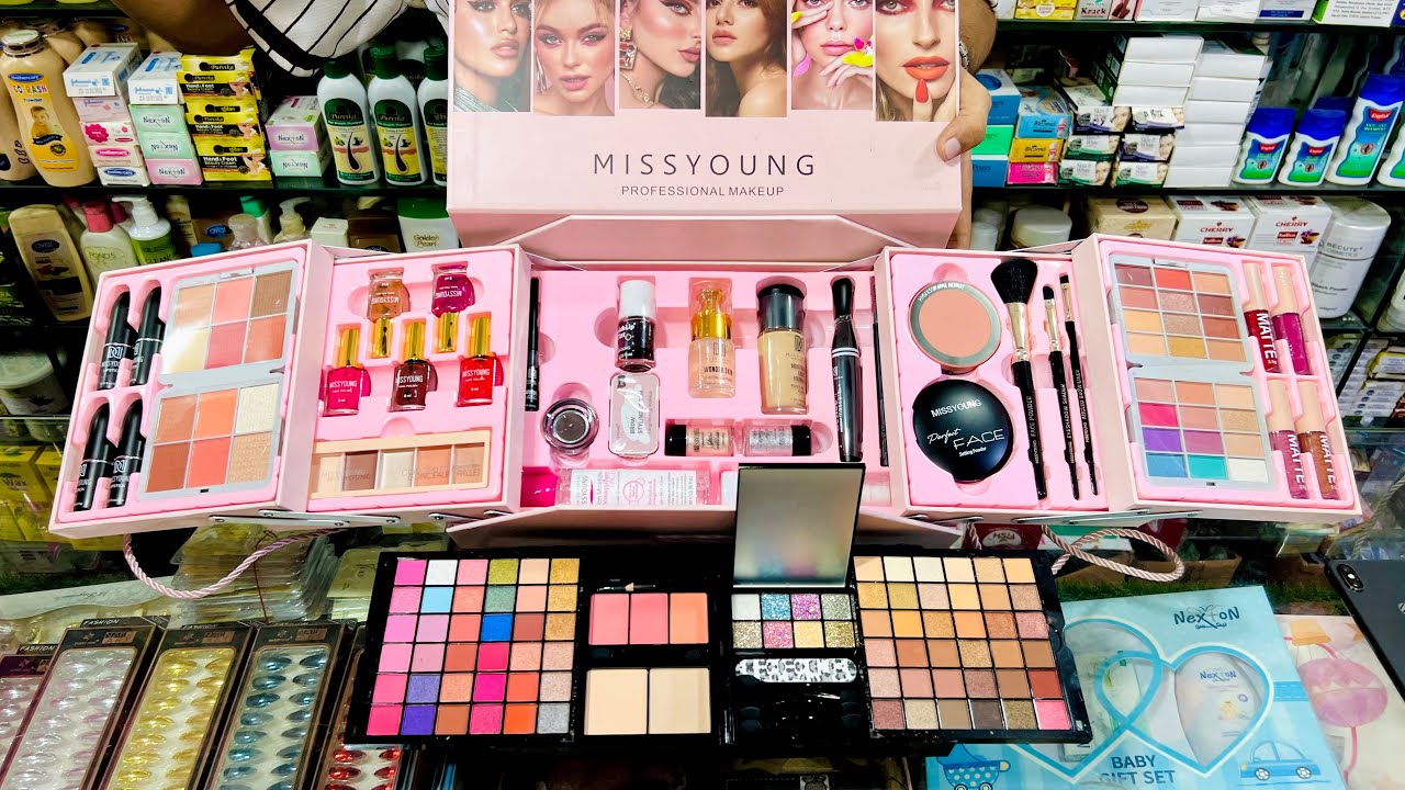 New Design Makeup Kit Collection | Big Makeup Box Collection | MissYoung Makeup Vanity Box Unboxing 