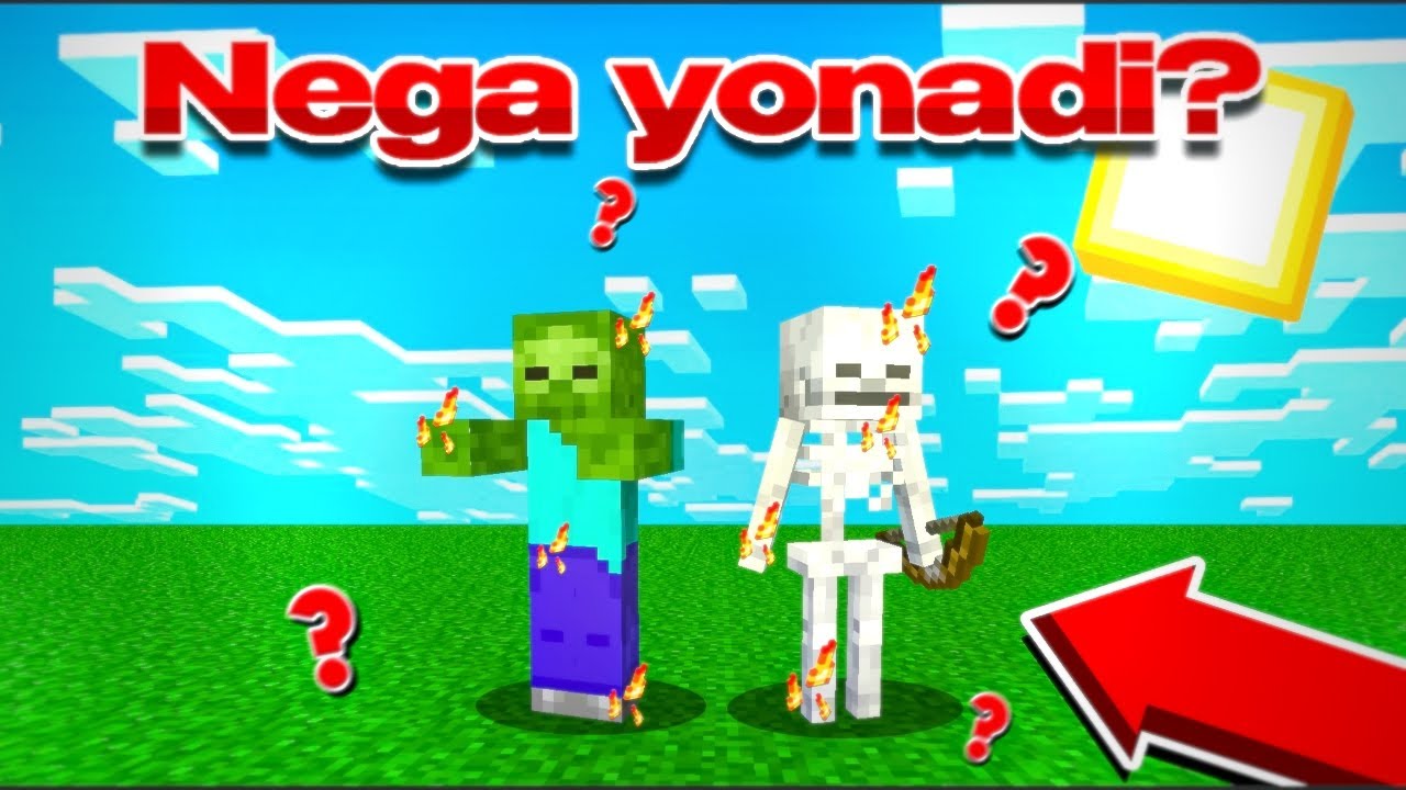 Minecraftda Nega Yovuz Mõblar quyoshda yonadi? | Minecraft teoria | Shoxa Play