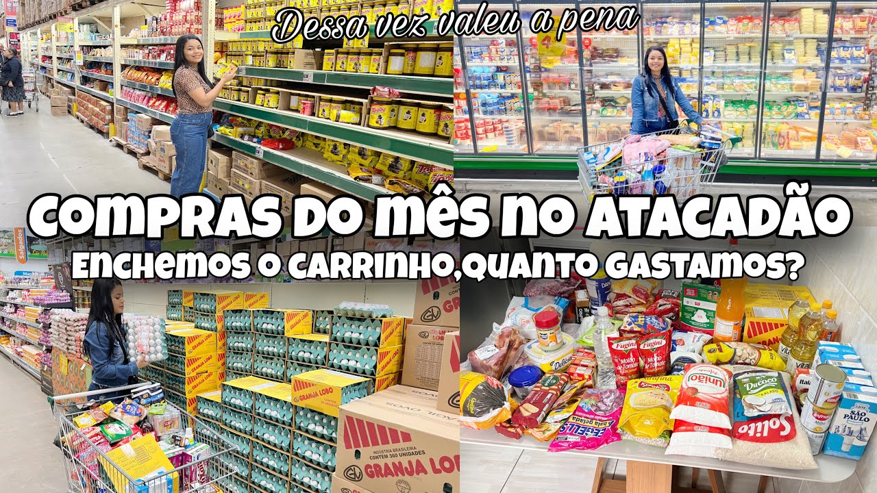 COMPRAS DO MÊS DE SETEMBRO-NO ATACADÃO ,PREÇO 🛒QUANTO GASTAMOSVLOGANDO 