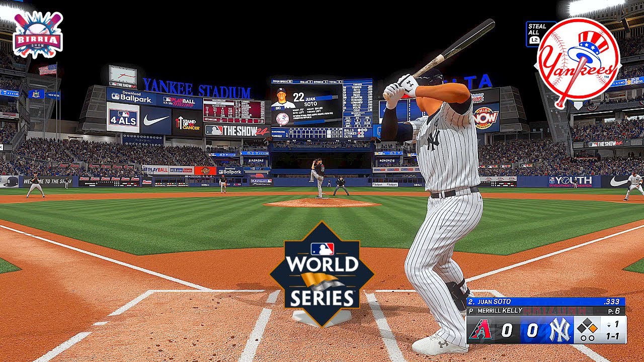 MLB The Show 24 New York Yankees vs Arizona Diamondbacks - World Series Final 2024 - Gameplay PS5 HD
