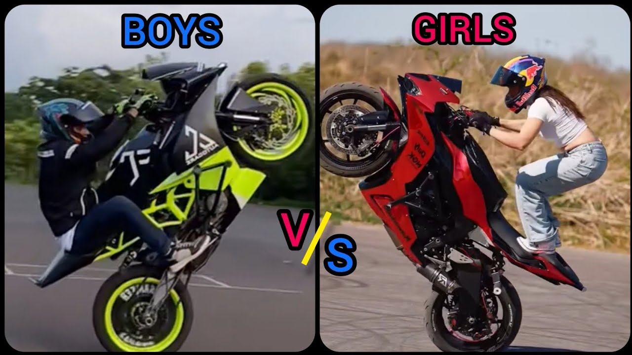 BOYS VS GIRLS ATTITUDE Bike Riding 😈🤯.WHO IS BETTER GIRLS OR BOYS