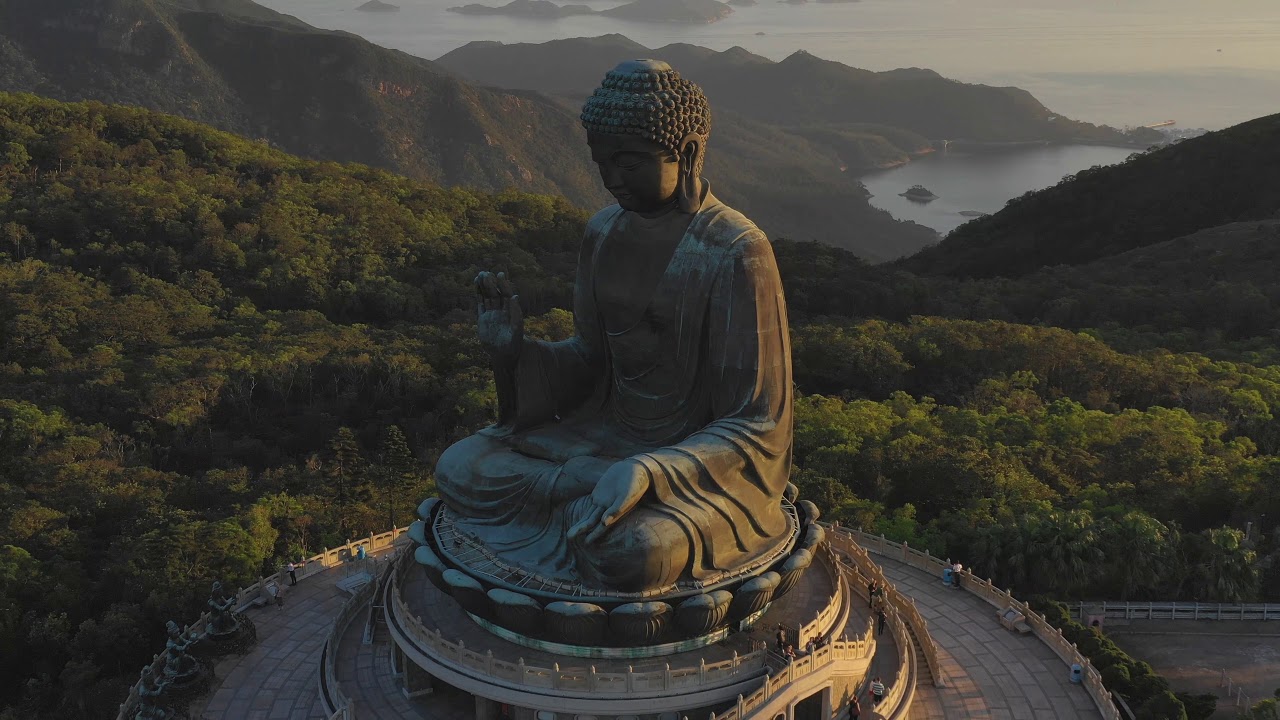 China by Drone - Po Lin Monastery and Tian Tan Buddha 4K
