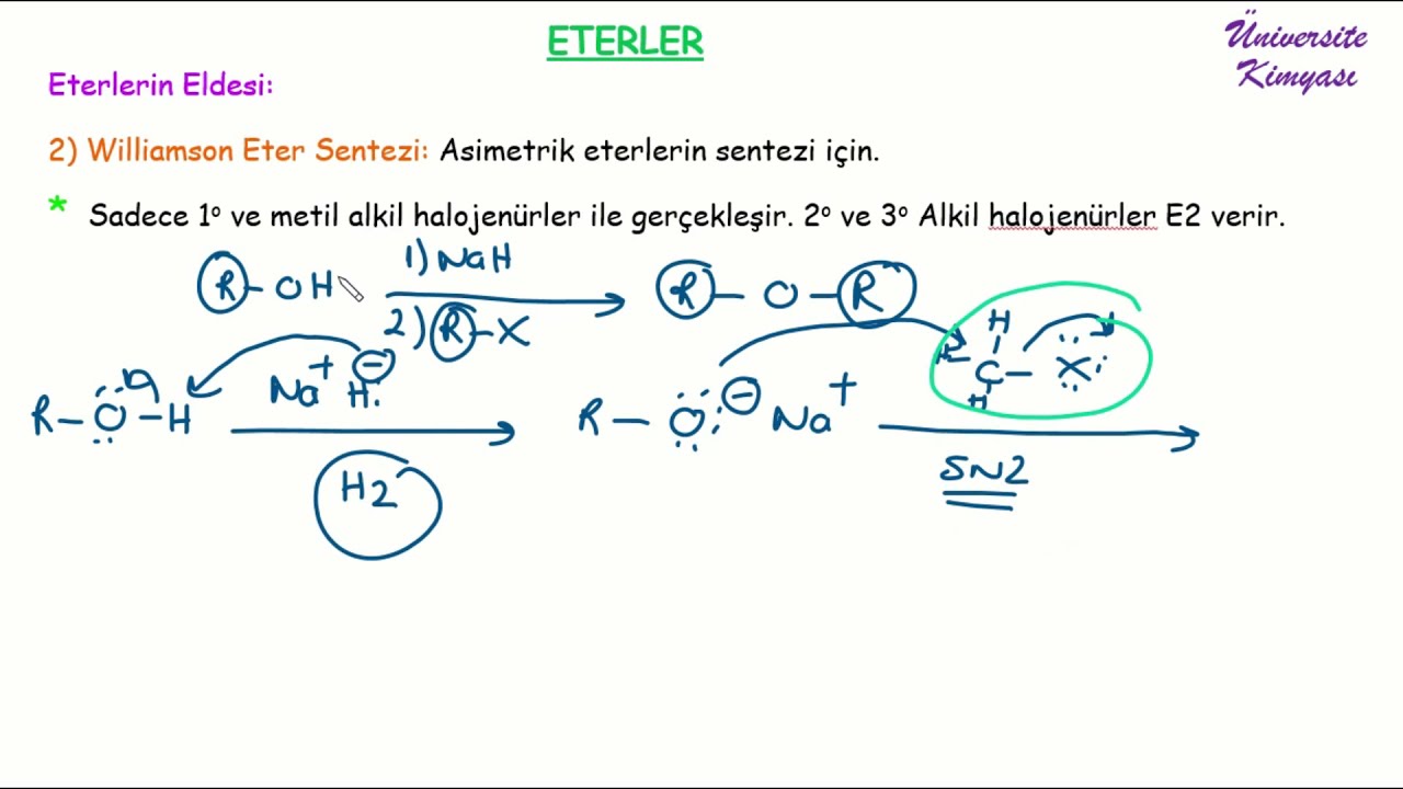 ORGANİK KİMYA | ETERLER | ETERLERİN ELDESİ