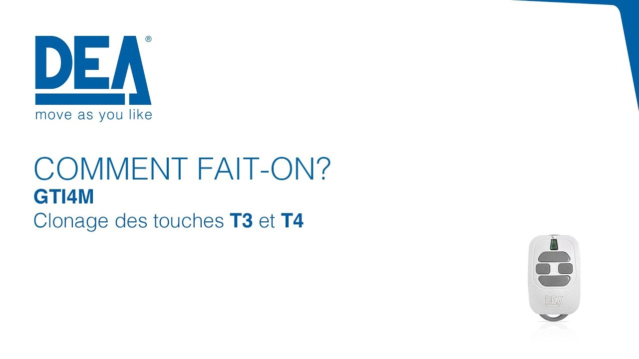 Comment cloner les touches 3 et 4 de l'émetteur GTI4M