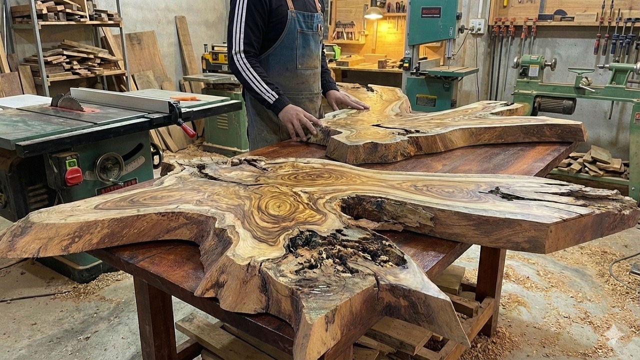 Amazing Wood Transformation! Carpenter Turns Rotten, Twisted Wood into Stunning Artistic Furniture