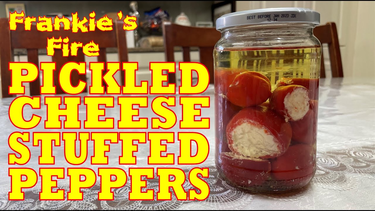 PICKLED CHEESE-STUFFED PEPPERS (How I make stuffed hot cherry peppers with cheese in oil)