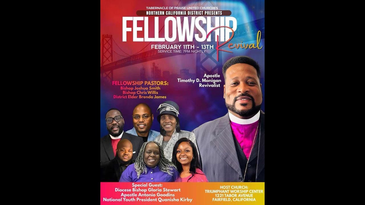 Welcome to TOPUC Fellowship Revival with Bishop Monigan!!