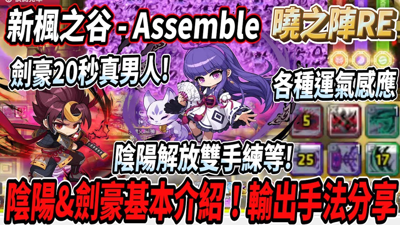 【新楓之谷】陰陽師&劍豪REMASTER基本介紹！輸出手法分享💪陰陽師爆發各種運氣感應🤯解放雙手練等 宛如深淵遠征隊😎劍豪20秒輸出真男人🔥【Rui】