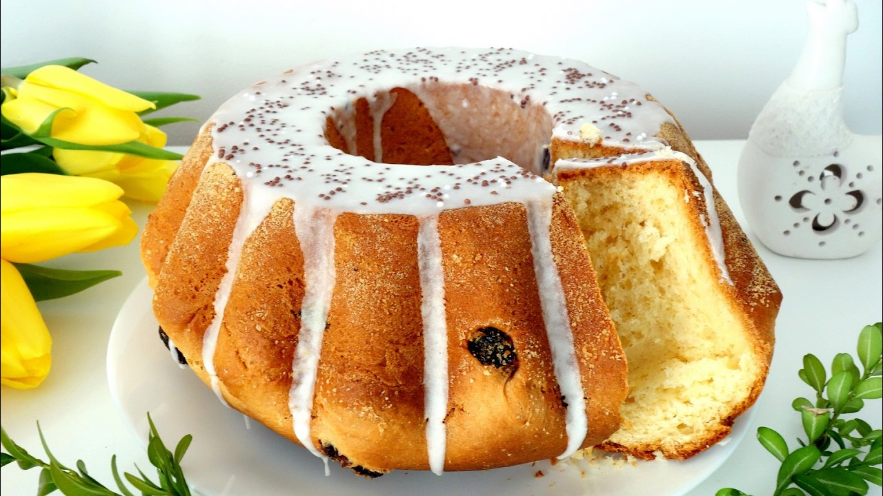 Tradycyjna babka drożdżowa na Wielkanoc - łatwy przepis