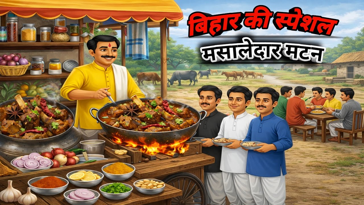 बिहार की स्पेशल मसालेदार मटन | Bihar Ki special spicy mutton | Moral Story | Hindi Kahaniya 