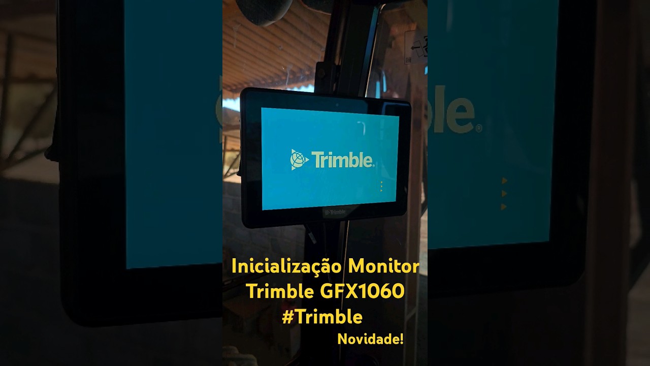 Inicializa&ccedil;&atilde;o s&oacute; Monitor Trimble GFX1060 #ptxtrimble #gps #agro #pilotoautom&aacute;tico