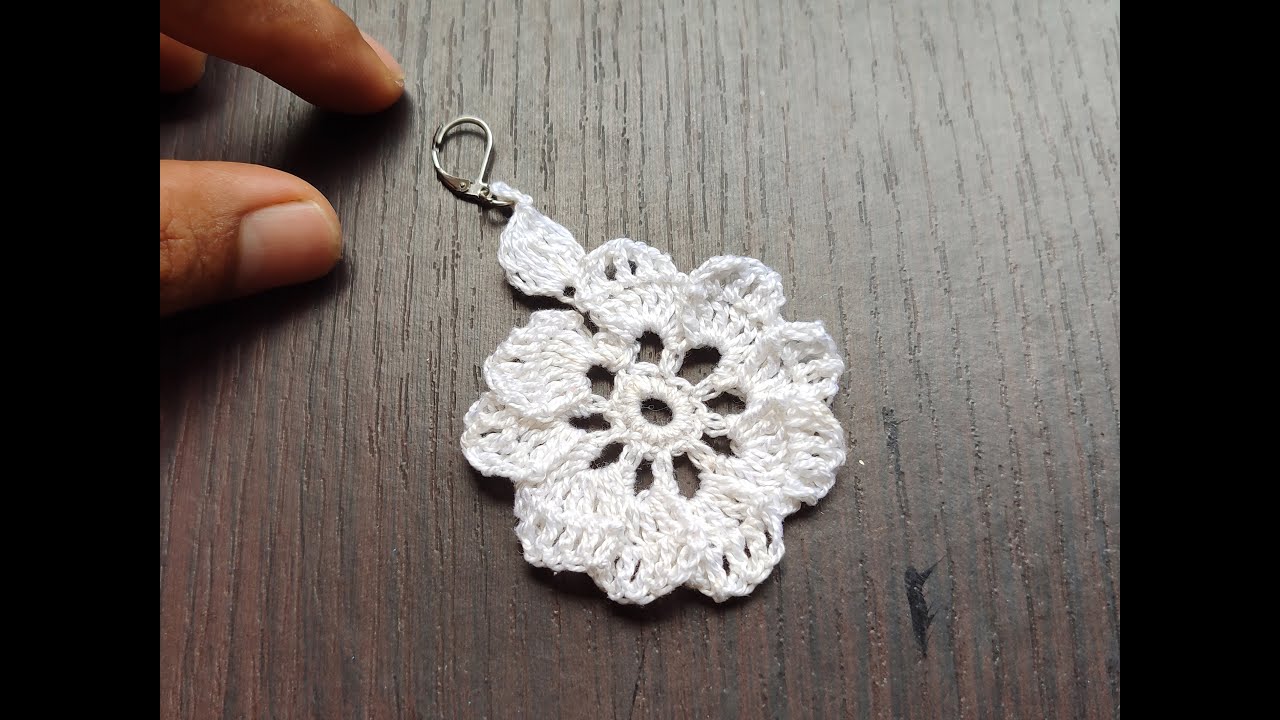 ENCANTADORES!! aretes muy lindos!! # 325 Tutorial CROCHET, Facil y rapido