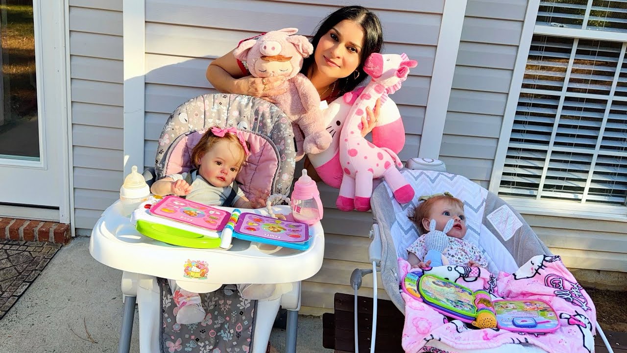 RUTINA REALISTA DE TARDE VIVIENDO SOLA CON DOS BEBÉS REBORN  DE 5 Y 6 MESES 