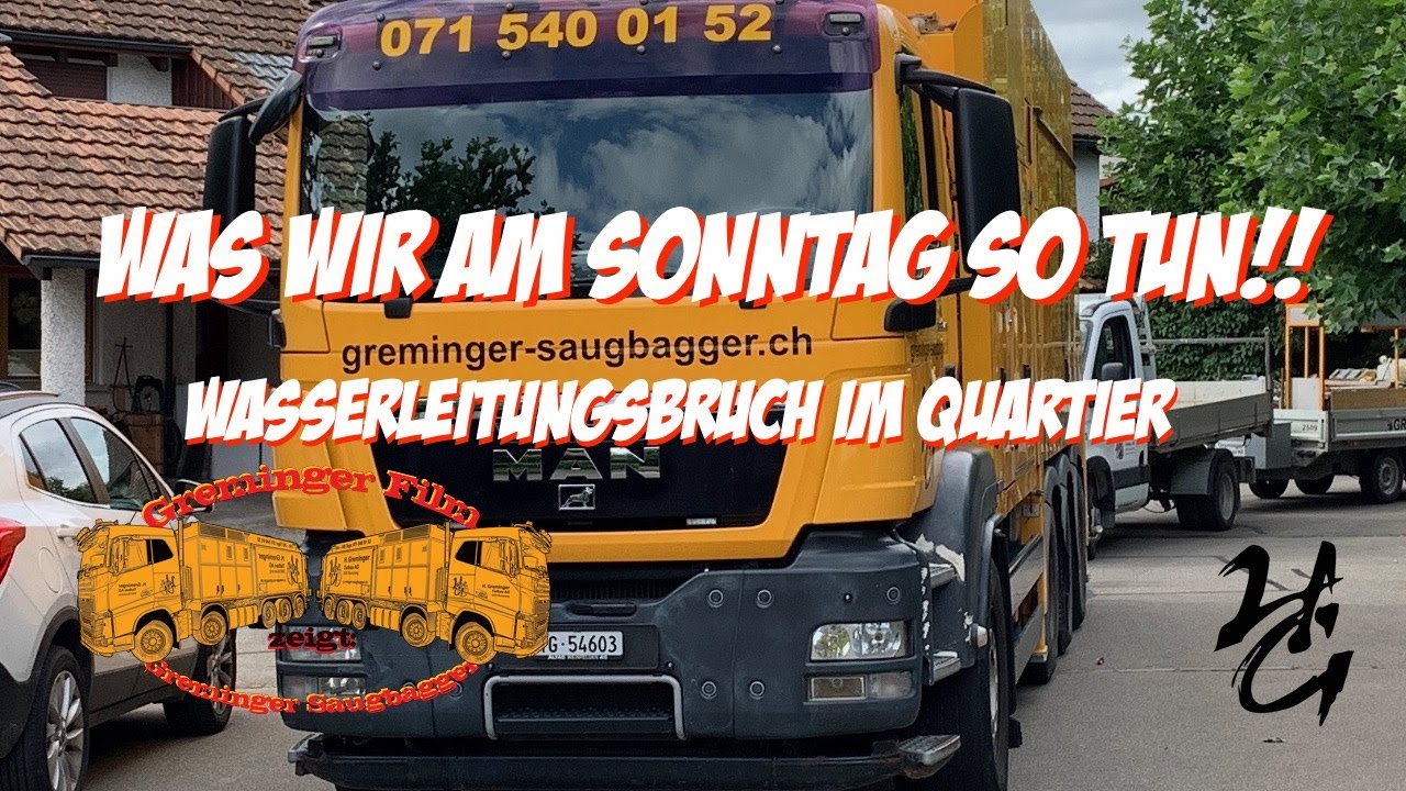 WAS WIR AM SONNTAG SO TUN!!! - Behebung eines Wasserleitungsbruchs im Quartier
