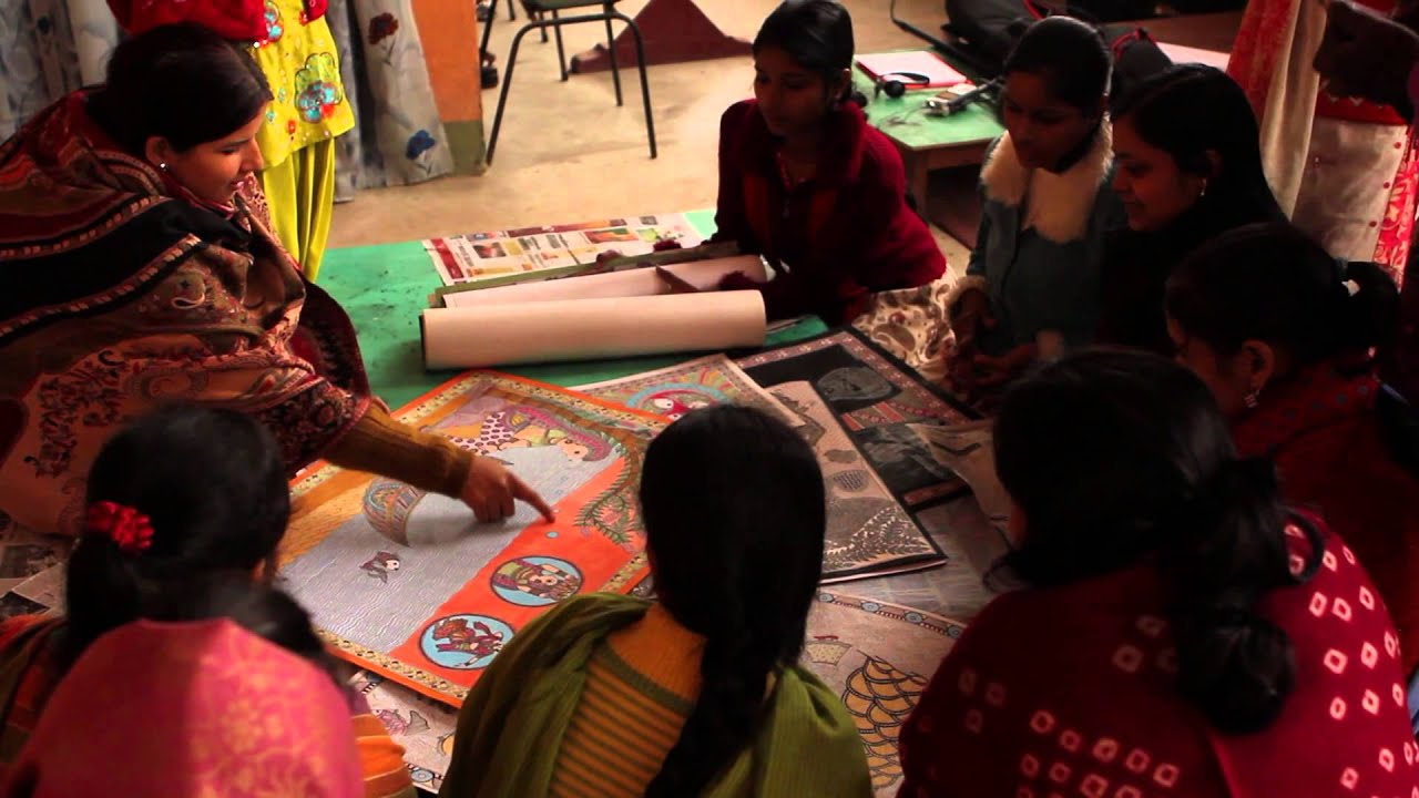 Scenes from the Mithila Art Institute (India)