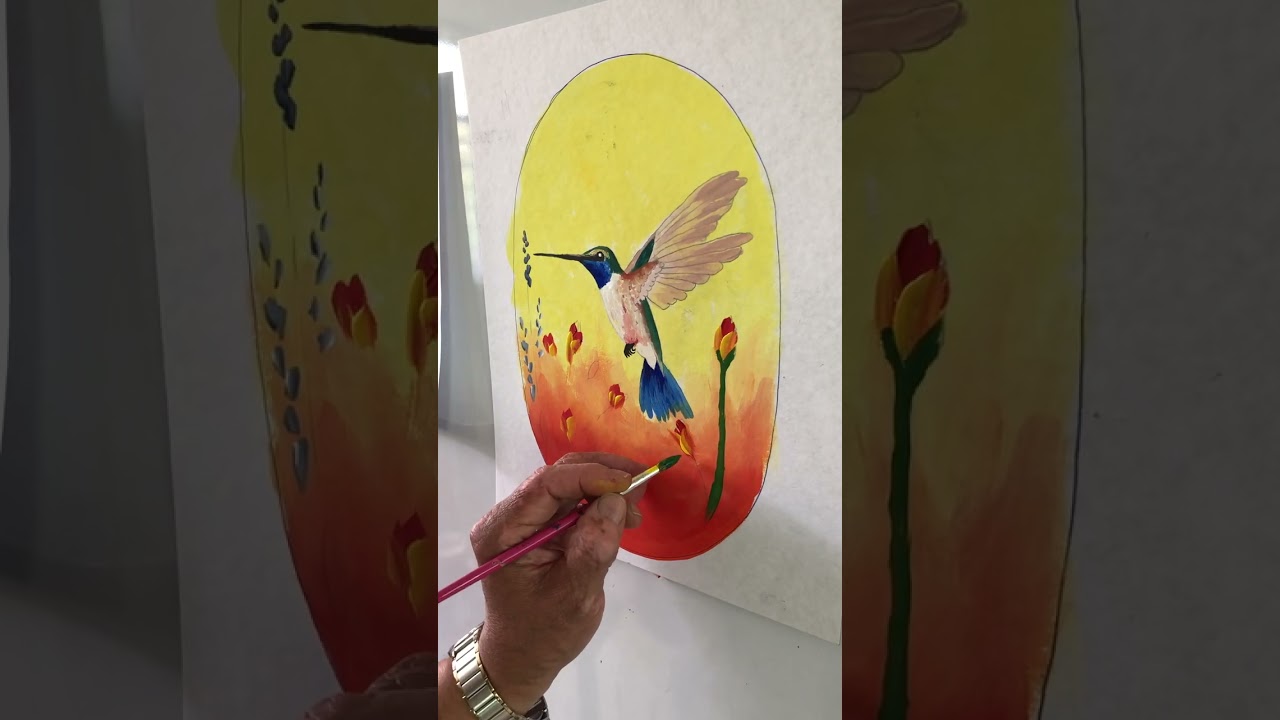 Como pintar un colibrí 4
