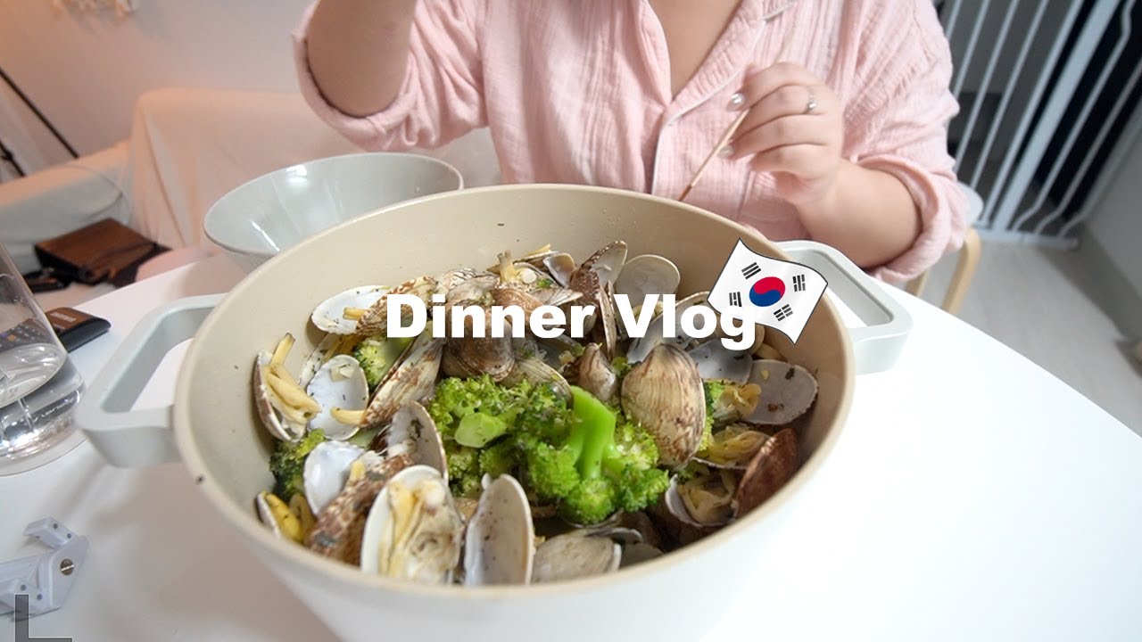 晚餐Vlog 韓國上班族的煮飯日常 韓國飯糰+豬腳🐷 三層肉咖哩飯 蛤蜊鍋 l Cher is chercher