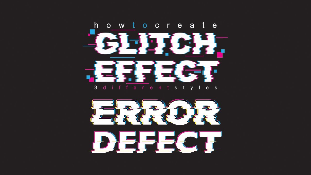 Adobe Illustrator Tutorial | How to Create Glitch Effect for Beginners