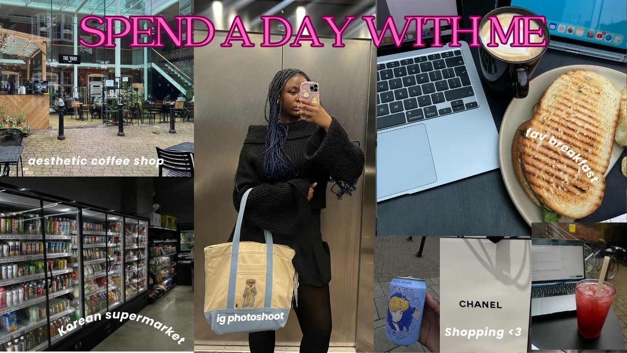 SPEND A DAY WITH ME! 🌷coffee shop☕️ Korean supermarket🏢shopping and more 🛍️