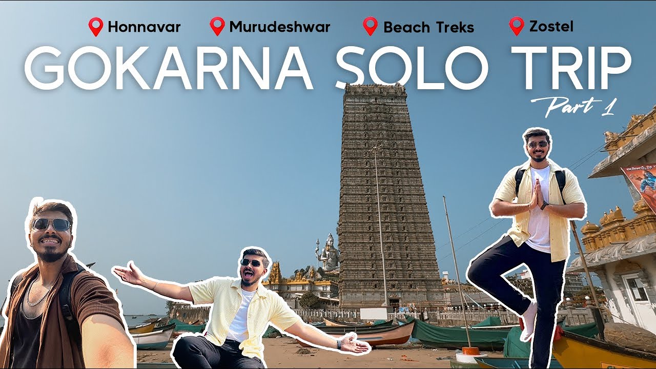 Gokarna Solo Trip - Part 1| Travel Vlog | Beaches | Murudeshwar | Honnavar | Things to do in Gokarna