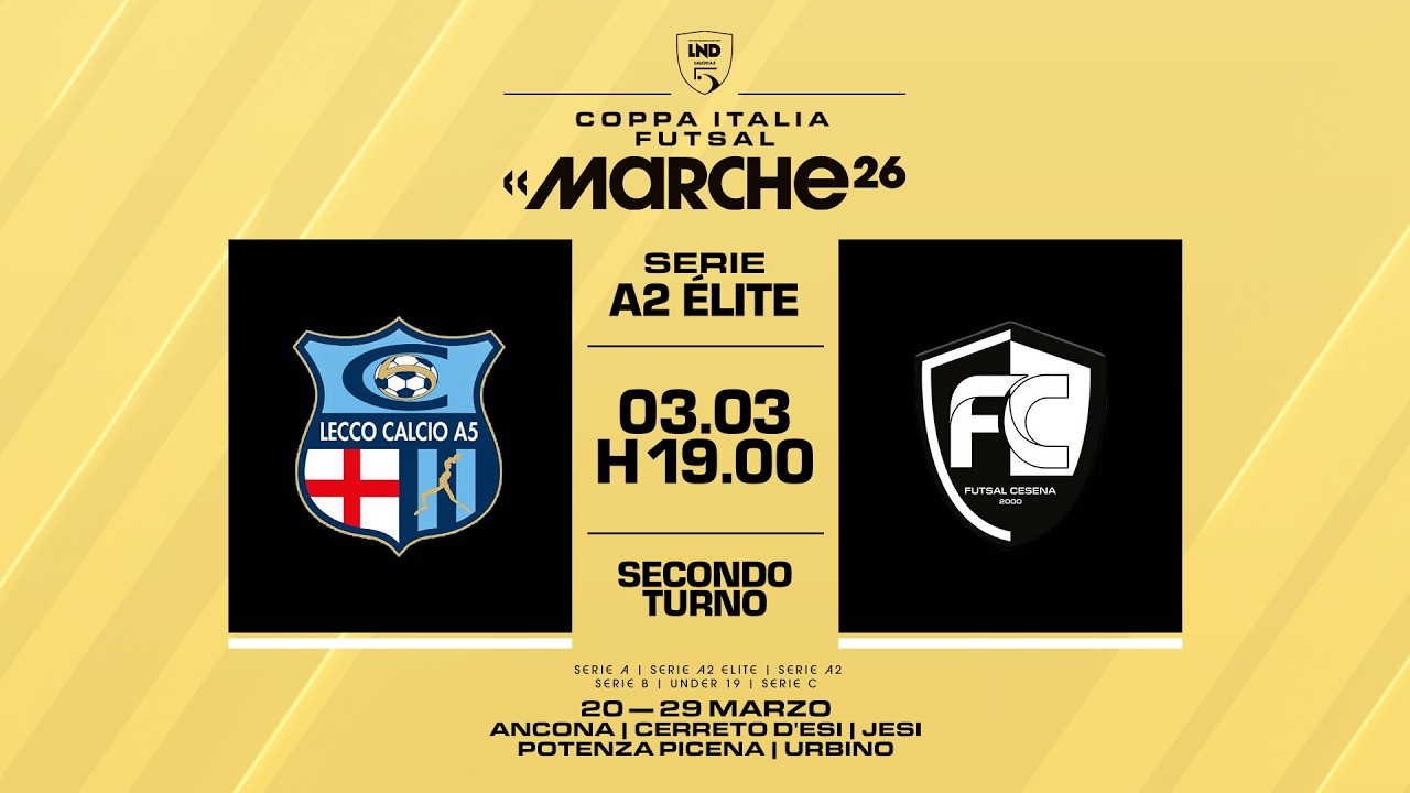 Lecco-Futsal Cesena 3-4 | Coppa Italia Serie A2 Élite 2025/2026 | Secondo turno
