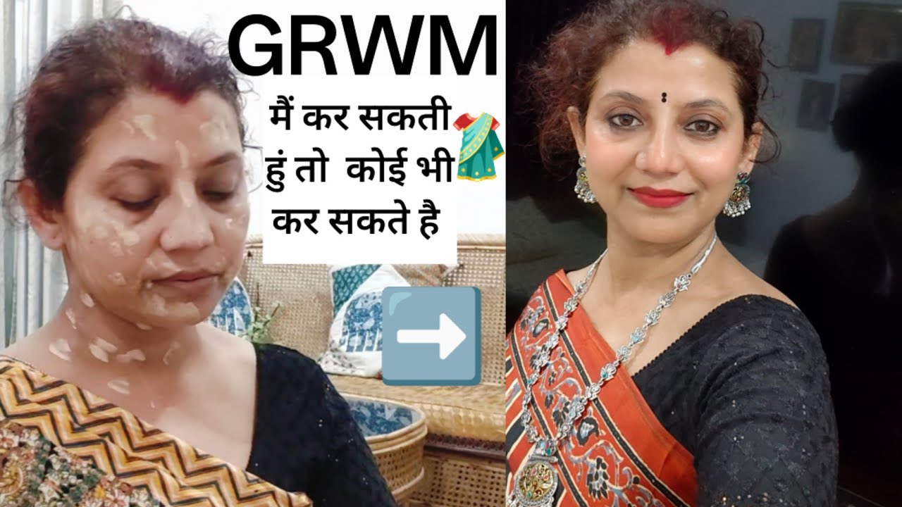 🥻 GRWM 🥻 Party Makeup |  Easy steps |  Anyone can do MAKE UP 😉