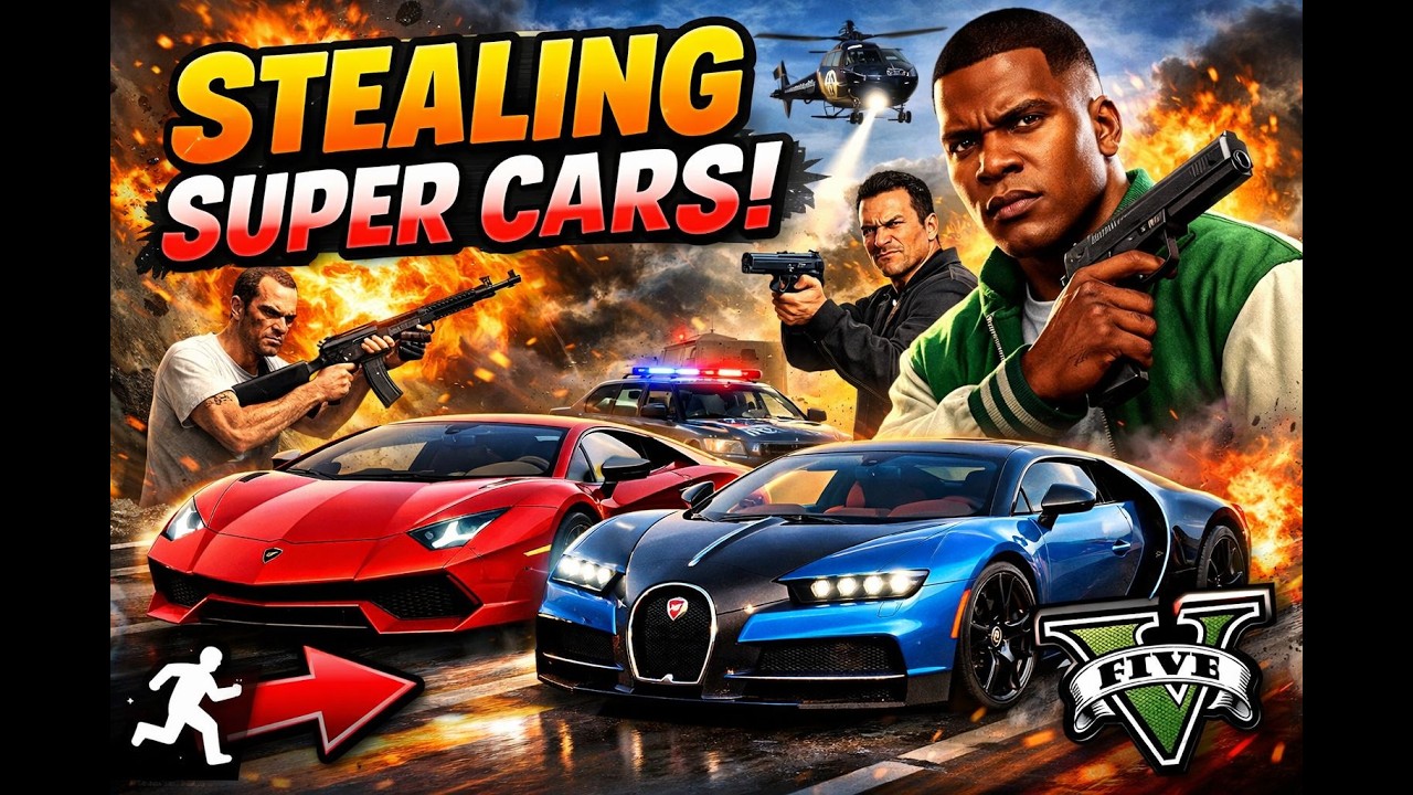 STEALING CARS IN GTA V IS SO DIFFICULT #gta5 #trending #technogamerz #viral #franklin