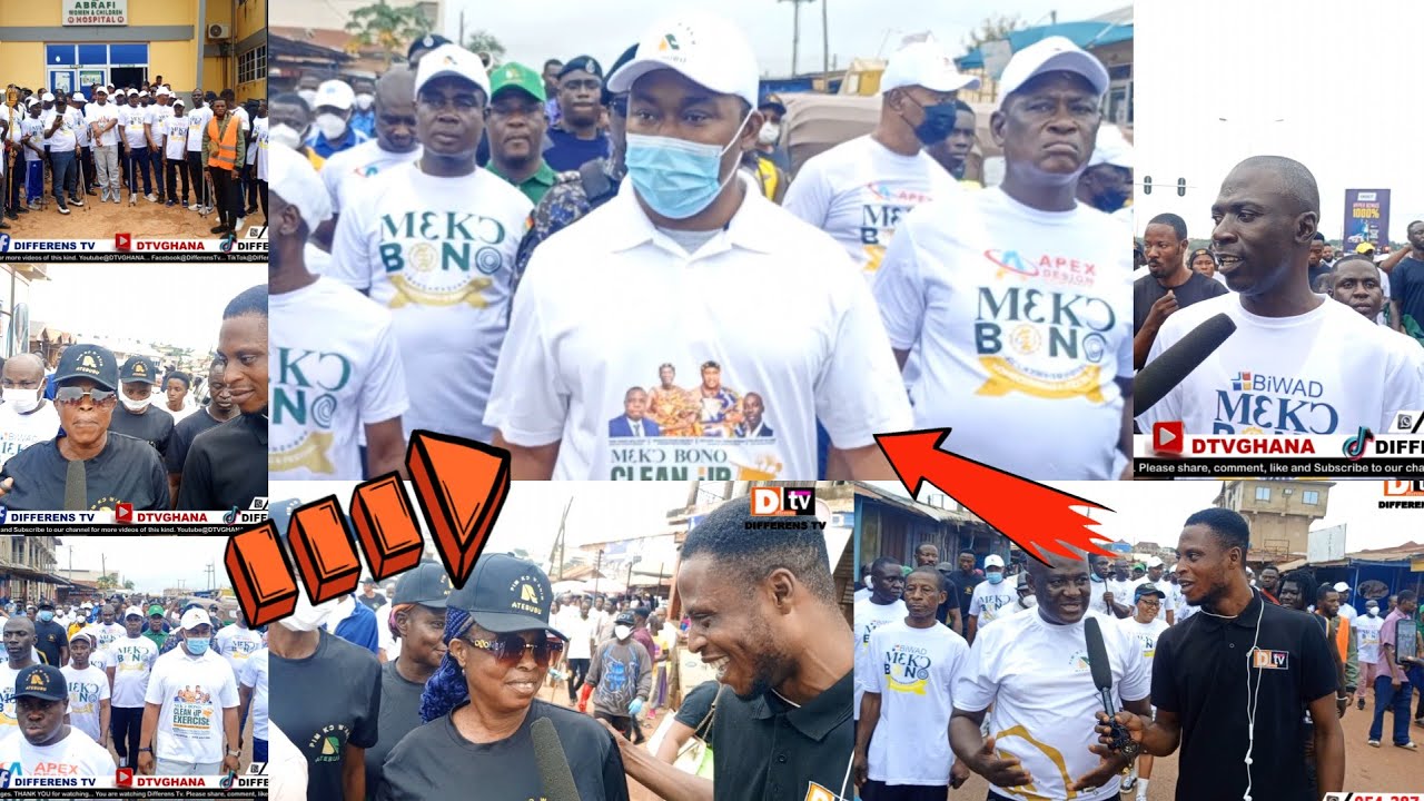 BEAUTIFUL SCENES; OHEMPON leads Meko Bono Clean-up Exercise in Techiman