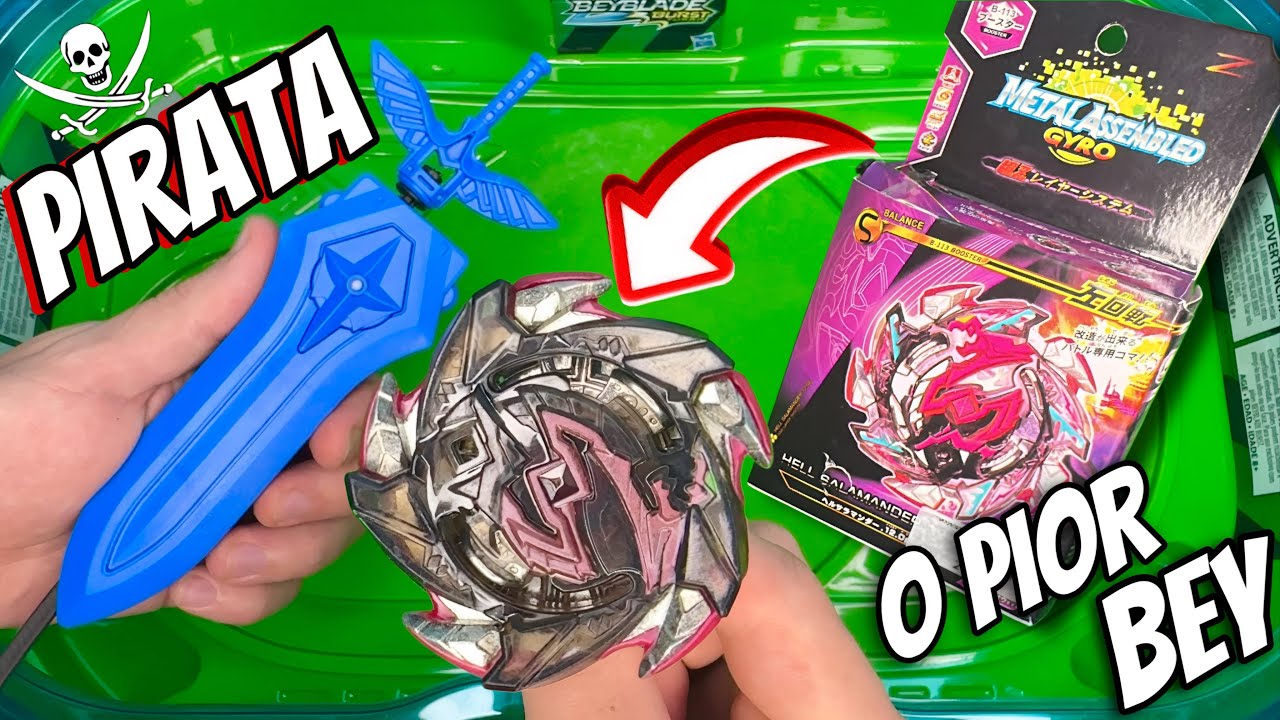 BEYBLADE PIRATA HELL SALAMANDER FOI O PIOR BEY QUE EU JÁ TESTEI! PETER PLAY