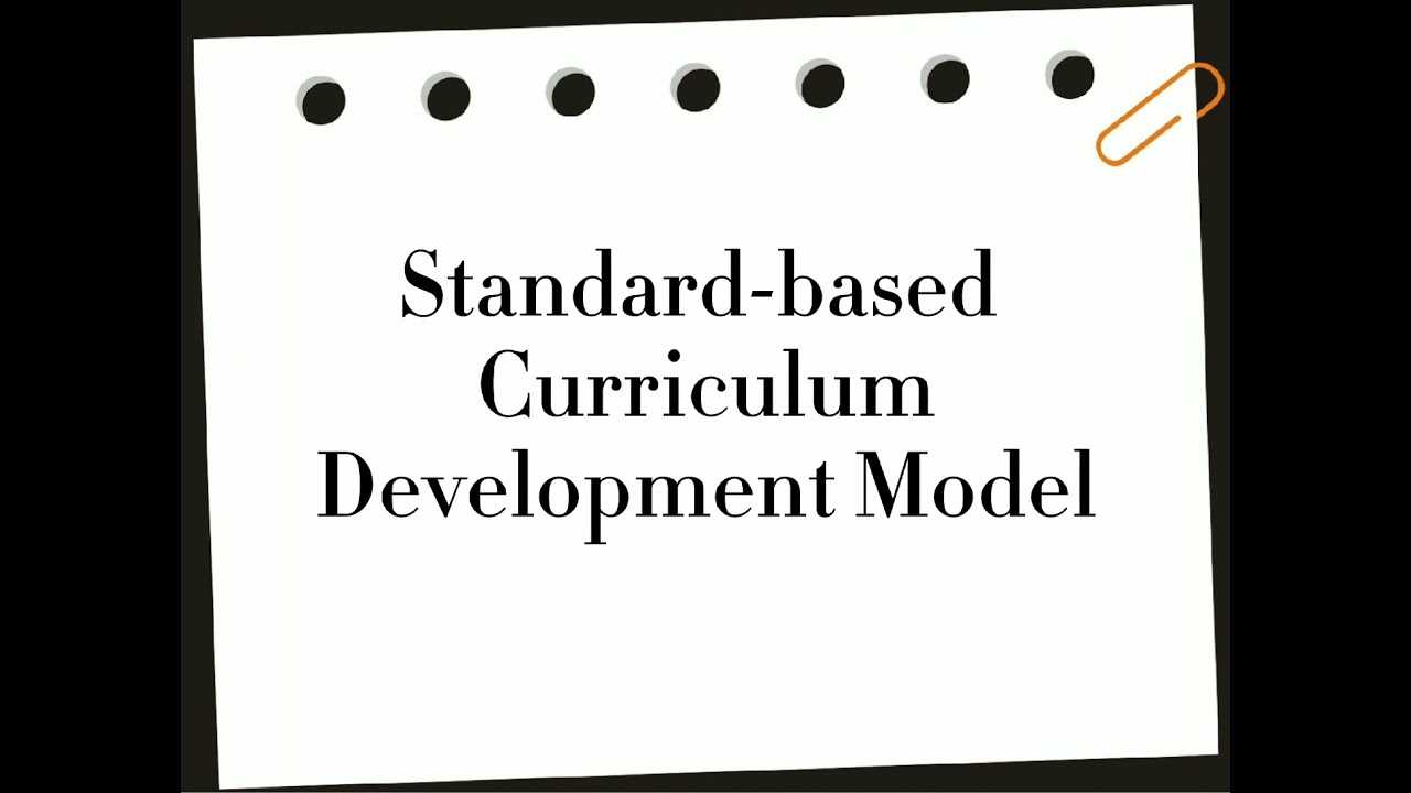 STANDARDS- BASED CURRICULUM DEVELOPMENT MODEL