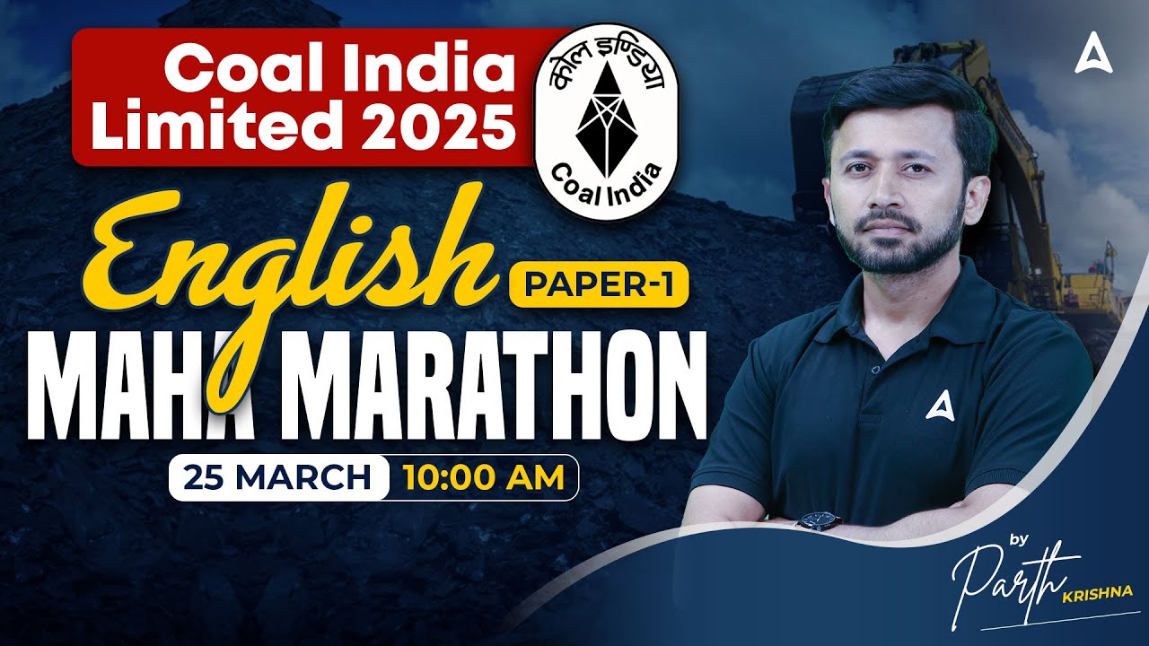 📖 Coal India Limited 2025 | English Maha Marathon By Parth Krishan ✅
