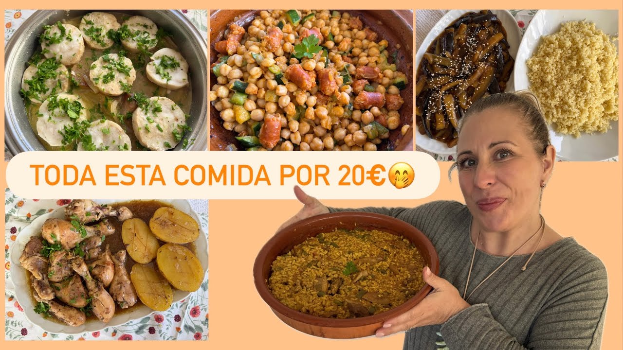 5 Recetas F&Aacute;CILES, R&Aacute;PIDAS y BARATAS para una FAM&Iacute;LIA de 4. Os ense&ntilde;o EL TICKET y LA COMPRA🛒