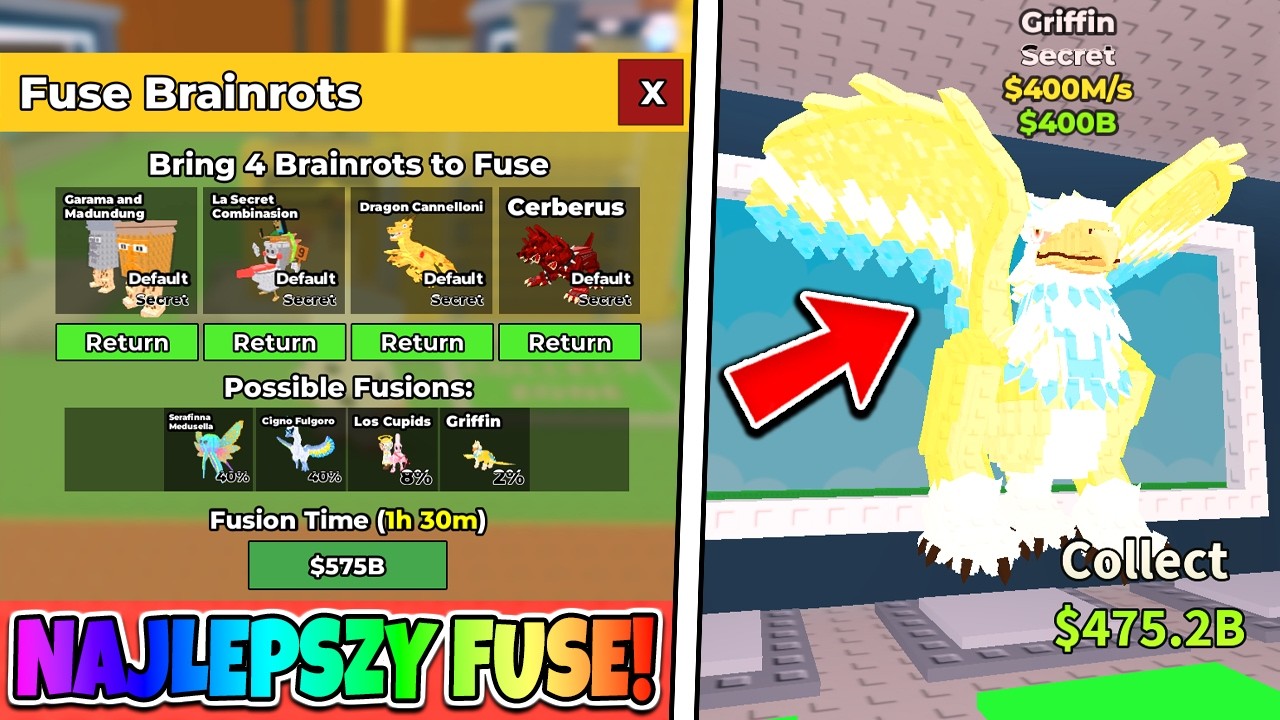 WRZUCIŁEM NAJLEPSZE SECRETY DO DVINE FUSE ŻEBY ZDOBYĆ GRIFFINA W STEAL A BRAINROT! Roblox