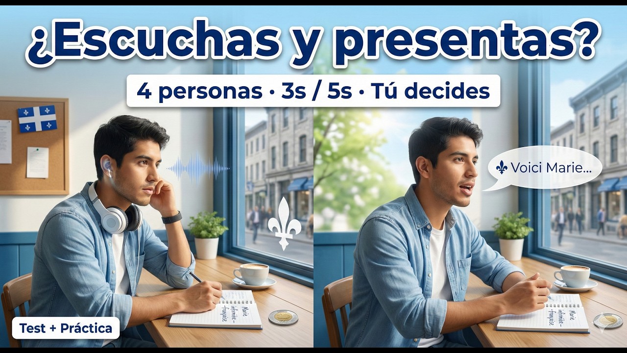 ¿Entiendes Presentaciones Sencillas? | Test + Práctica con 4 Diálogos 🇨🇦