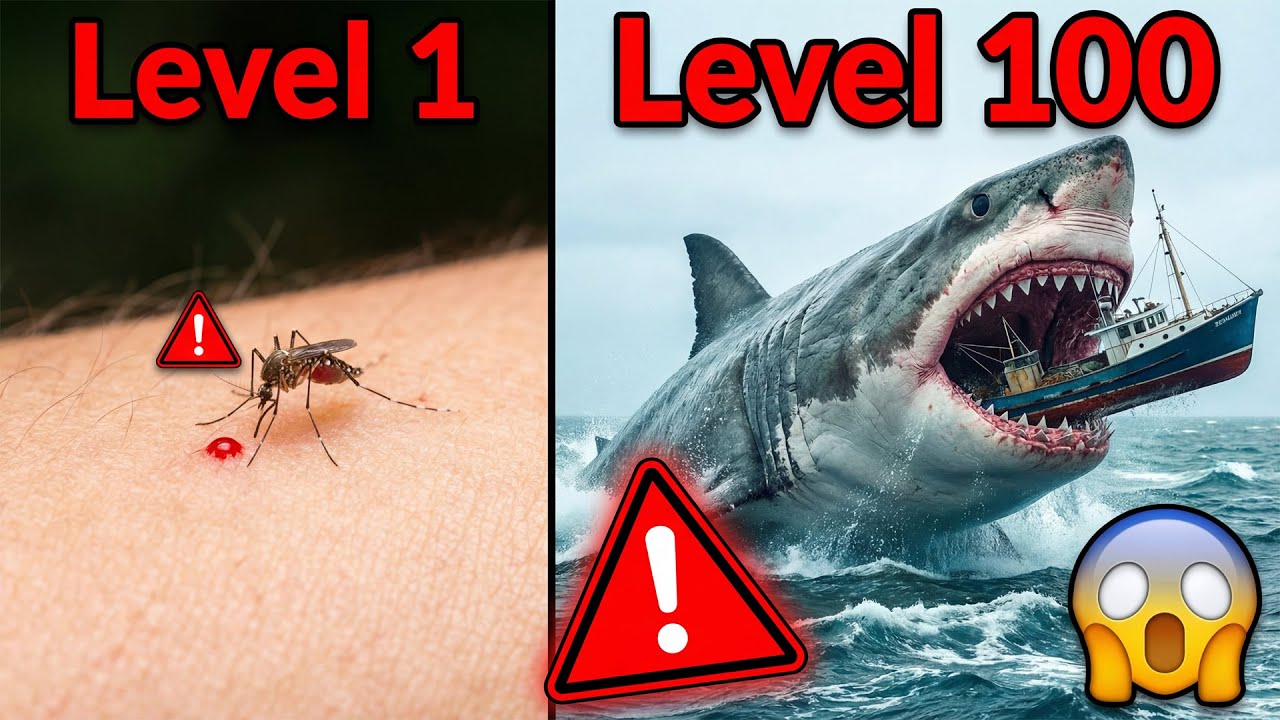 Level 1 Mosquito vs Level 100 Godzilla! 🦖 (Comparison)
