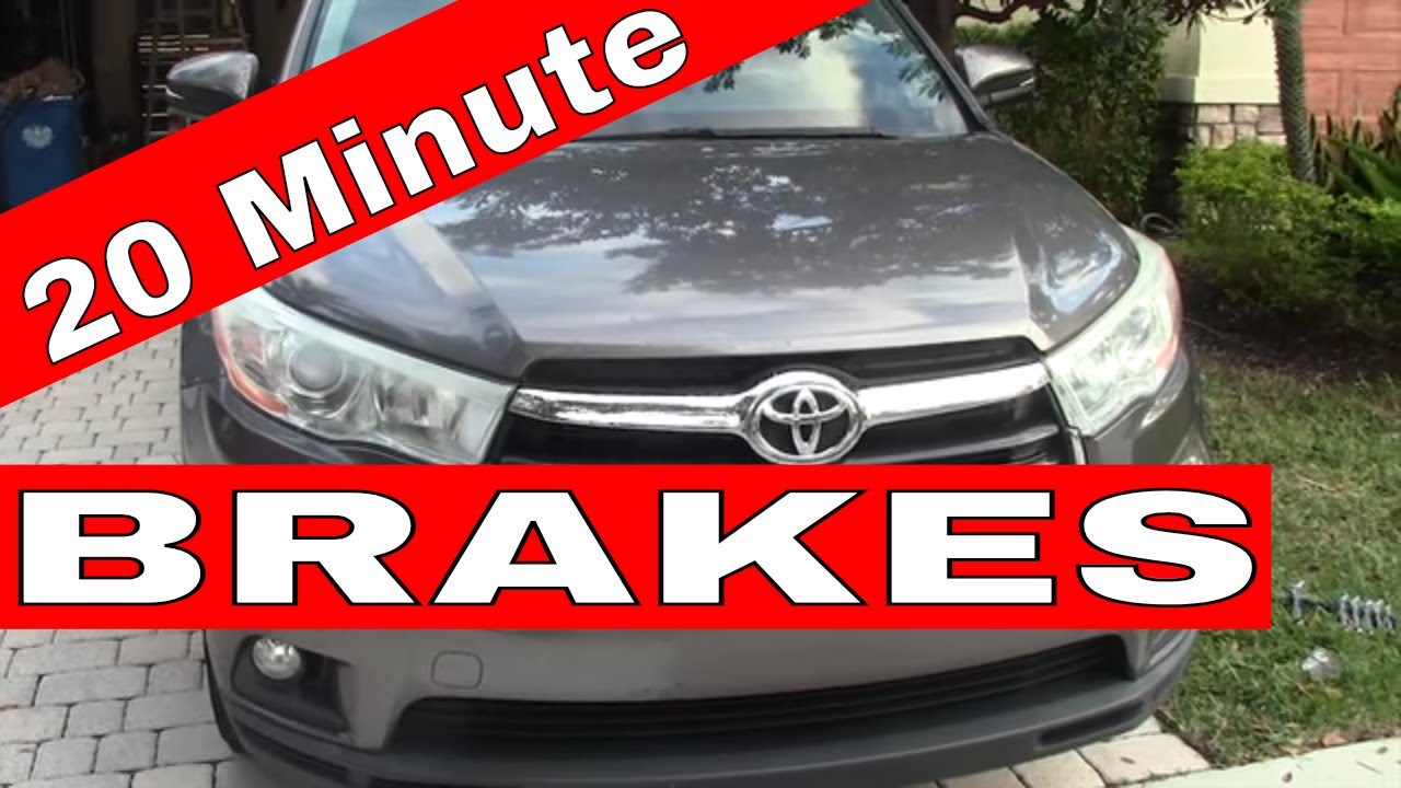 Toyota Highlander FRONT Brake Pad Change PLUS TORQUE SETTINGS!