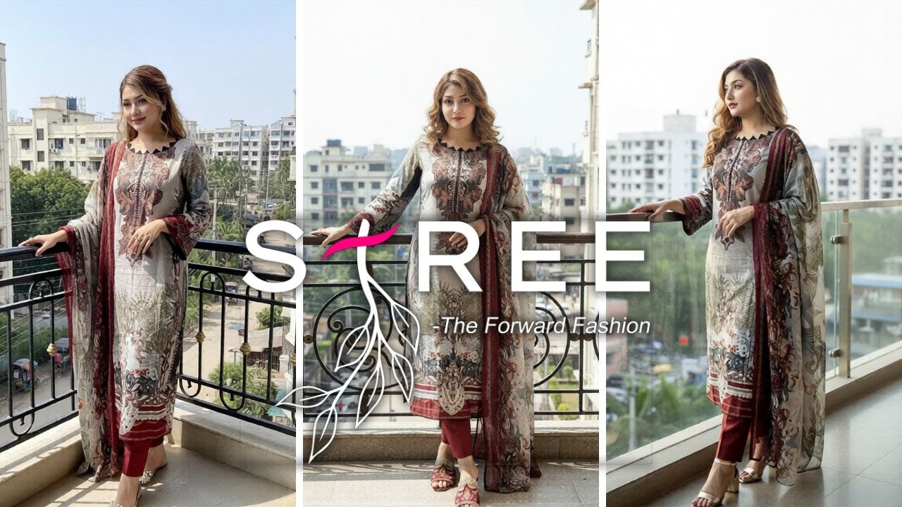 Eid Special Cotton 3-piece Dress #stree #viral #dress #womanfashion