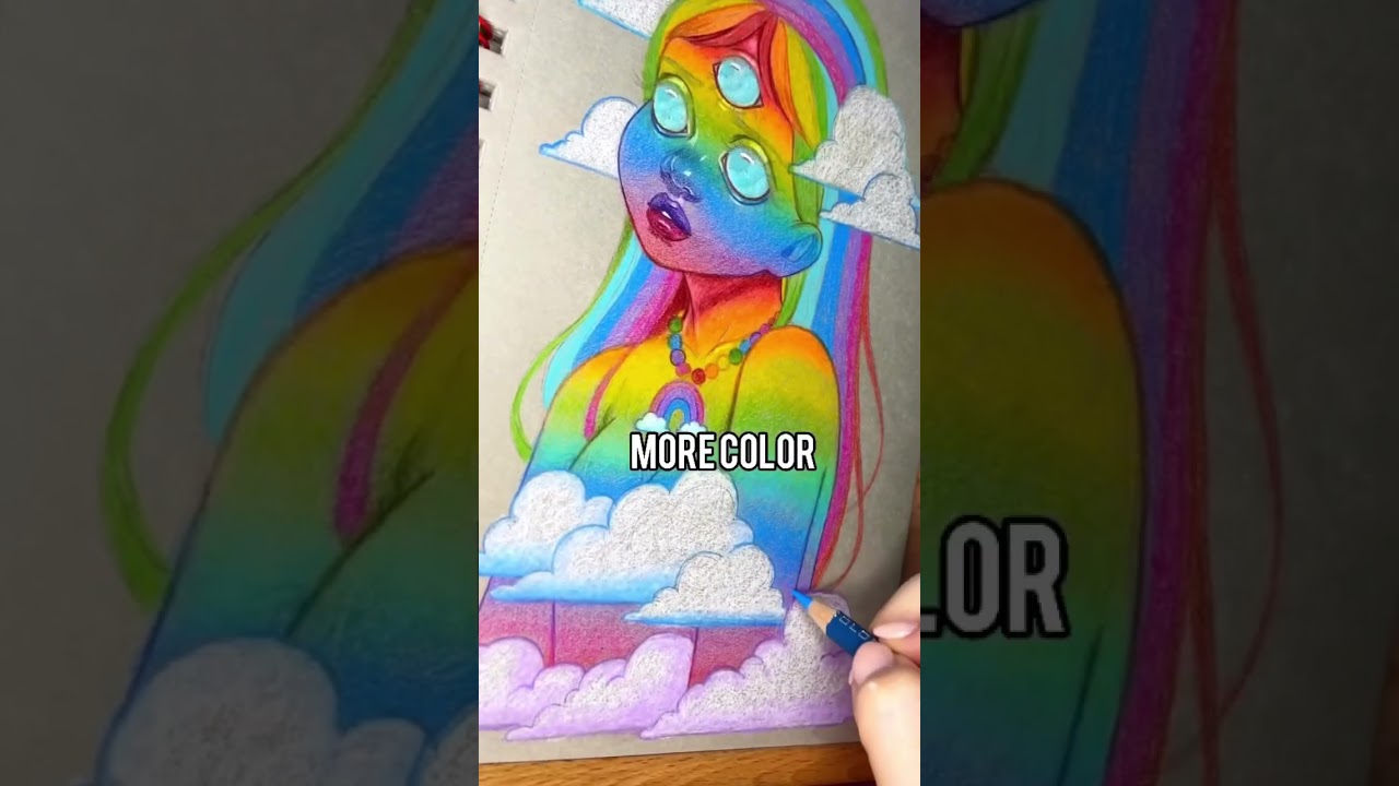 My Art Process 🌈💖✨ #drawing #coloredpencil #rainbow #artprocess #art
